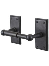 Solid Bronze Toilet-Paper Holder with Rectangular Plates.